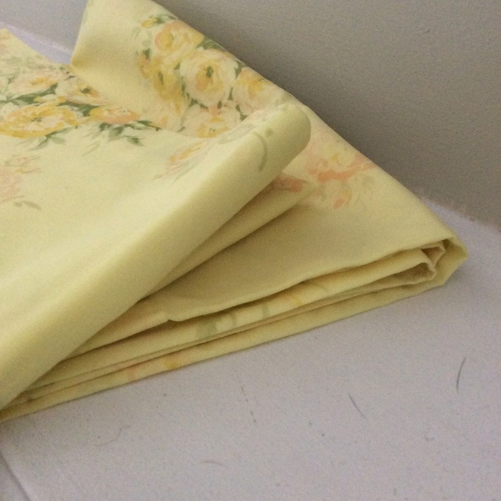 Vintage yellow flowered set of pillowcases